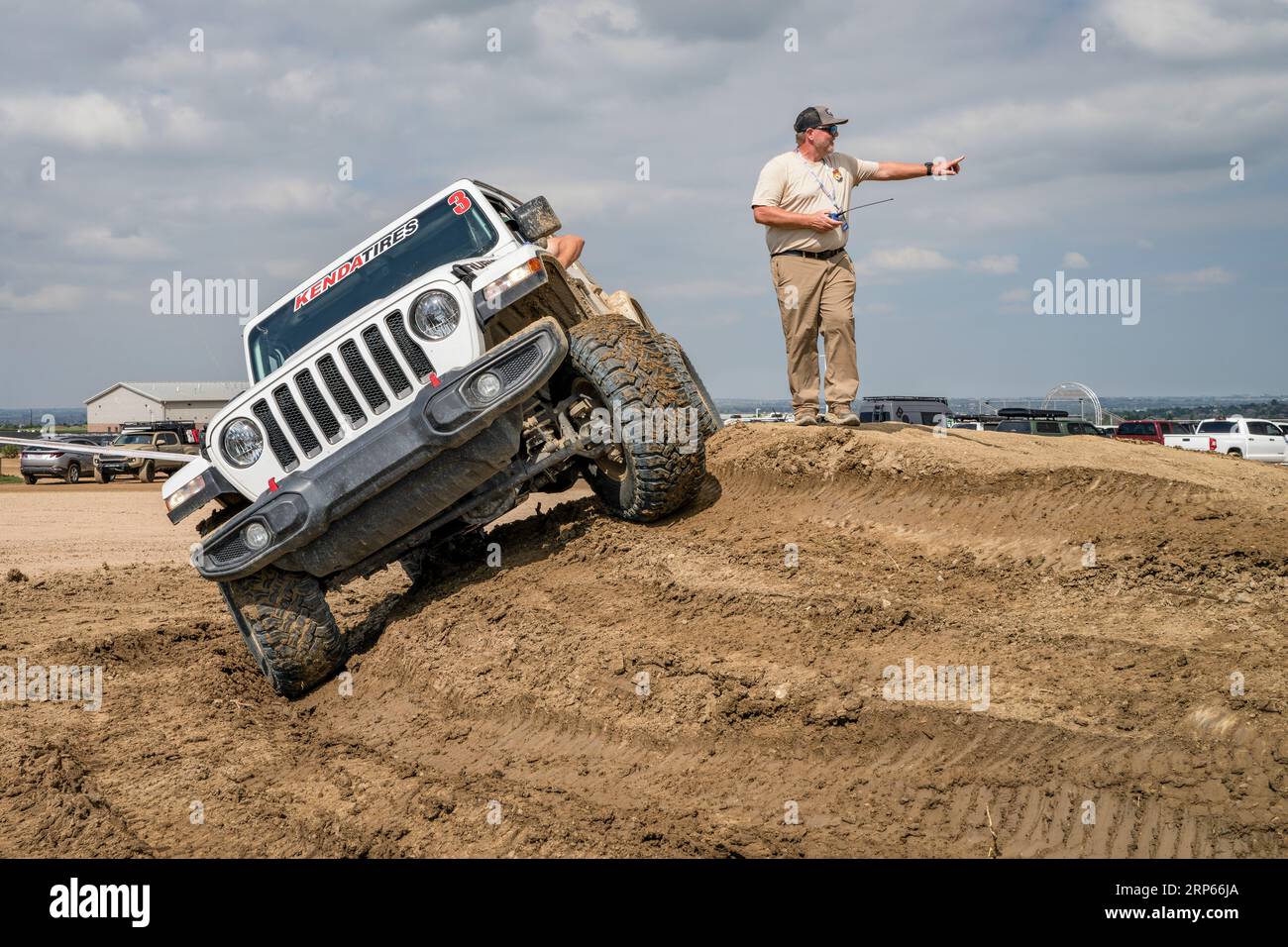 Loveland, CO, USA August 26, 2023 Jeep Wrangler, Rubicon model, on a