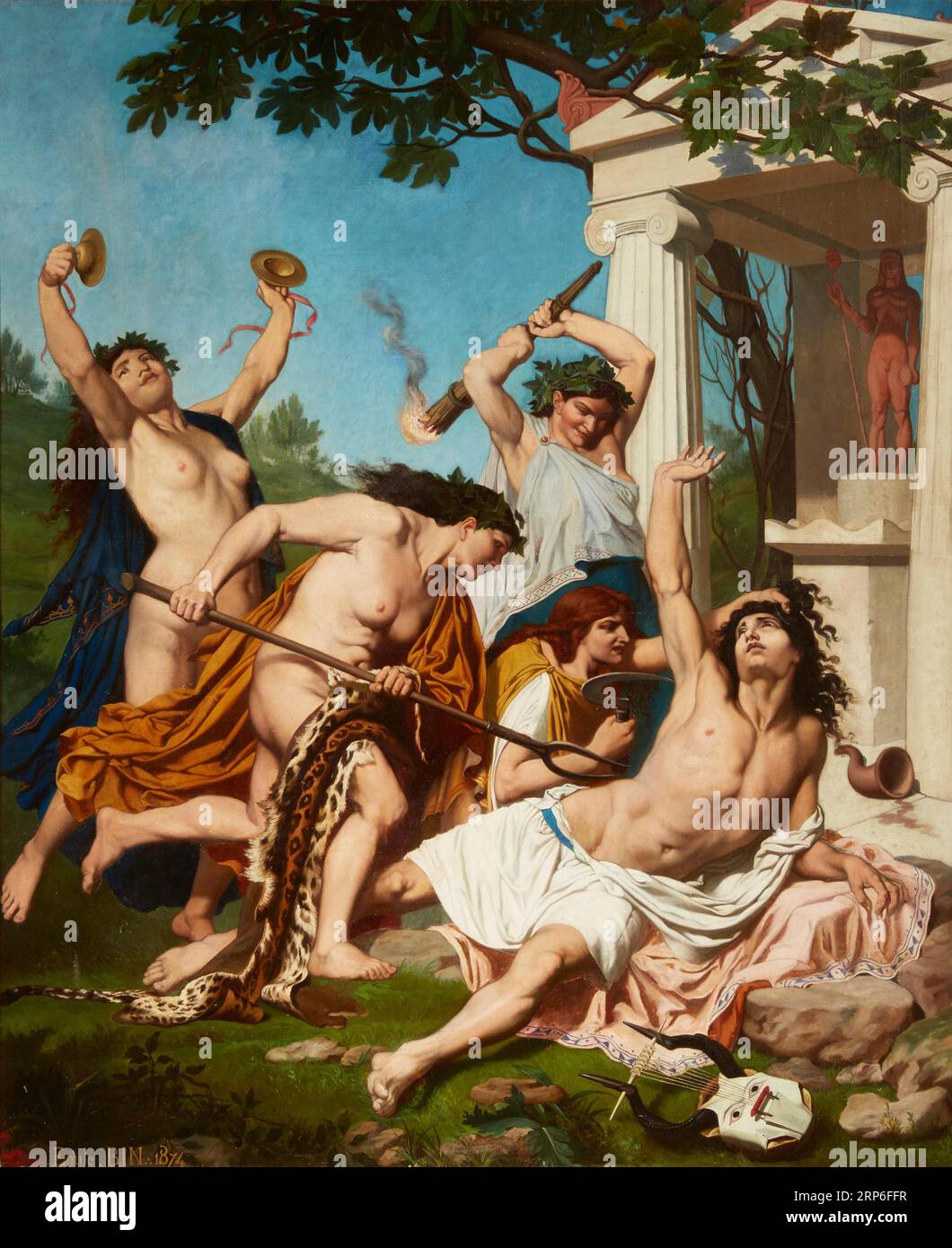 The death of Orpheus 1874 by Émile Bin Stock Photo