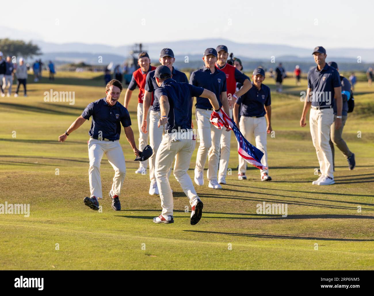 The USA team celebrate their victory during day two of the 2023 Walker