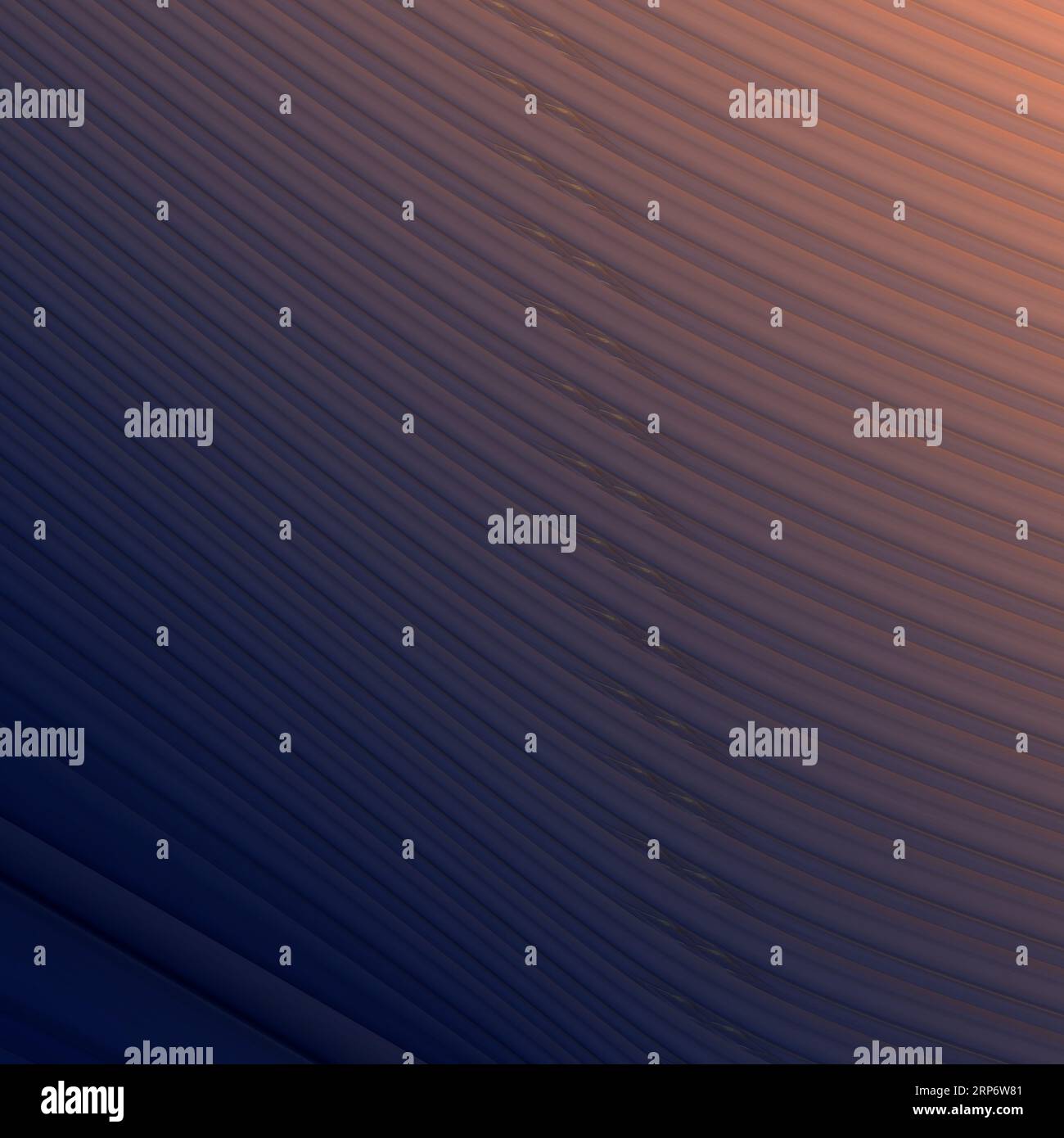 Curved abstract blue and brown gradient background with lines. 3d ...