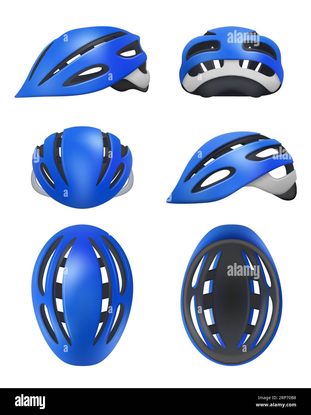 Bike helmet. Riders head protection items decent vector extreme