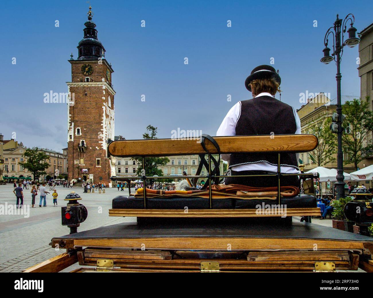 Calèche à Cracovie, Pologne Stock Photo