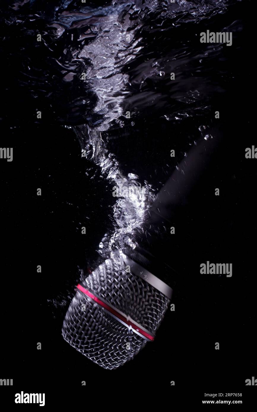 Sinking Microphone Underwater Music's Submerged Voice Stock Photo Alamy