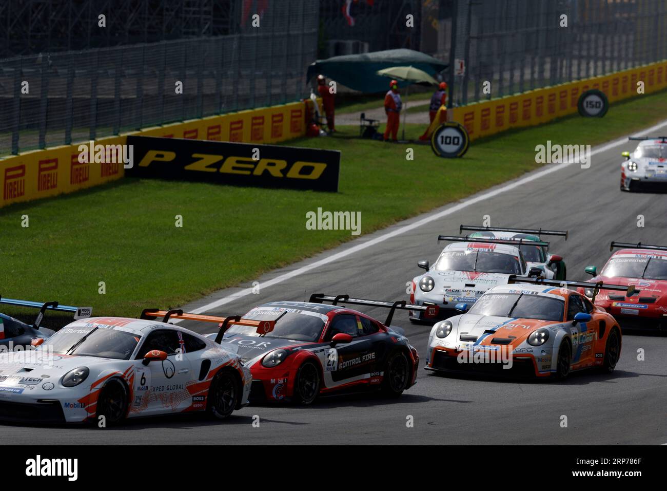 Monza, Italy. 3rd Sep, 2023. #6 Gustav Burton (UK, Fach Auto Tech), #27 Ghislain Cordeel (B, GP Elite), Porsche Mobil 1 Supercup at Autodromo Nazionale Monza on September 3, 2023 in Monza, Italy. (Photo by HIGH TWO) Credit: dpa/Alamy Live News Stock Photo