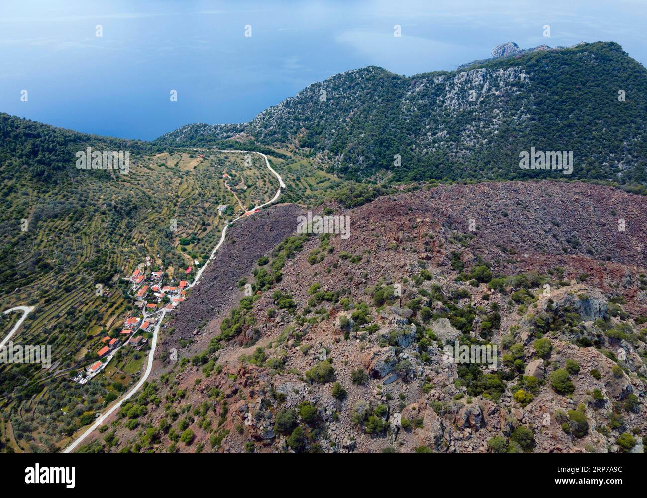 Greece aegean volcanic megalochori hi-res stock photography and images ...