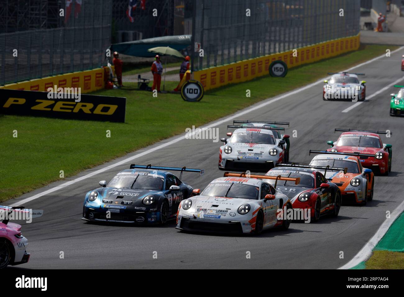Monza, Italy. 3rd Sep, 2023. #8 Simone Iaquinta (I, Huber Racing), #6 Gustav Burton (UK, Fach Auto Tech), Porsche Mobil 1 Supercup at Autodromo Nazionale Monza on September 3, 2023 in Monza, Italy. (Photo by HIGH TWO) Credit: dpa/Alamy Live News Stock Photo