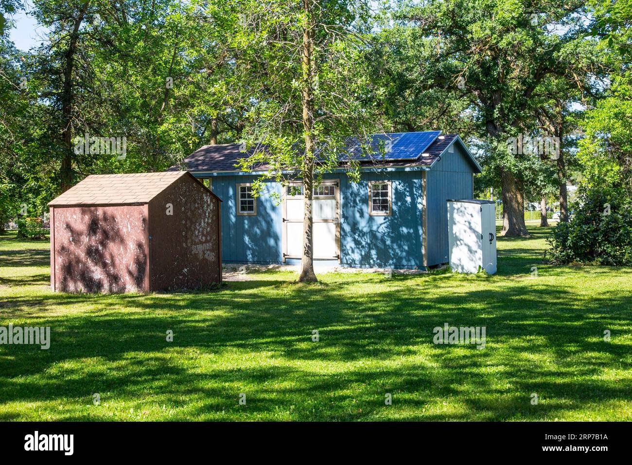 Typical wooden cottage in Winnipeg Beach, Lake Winnipeg, Manitoba
