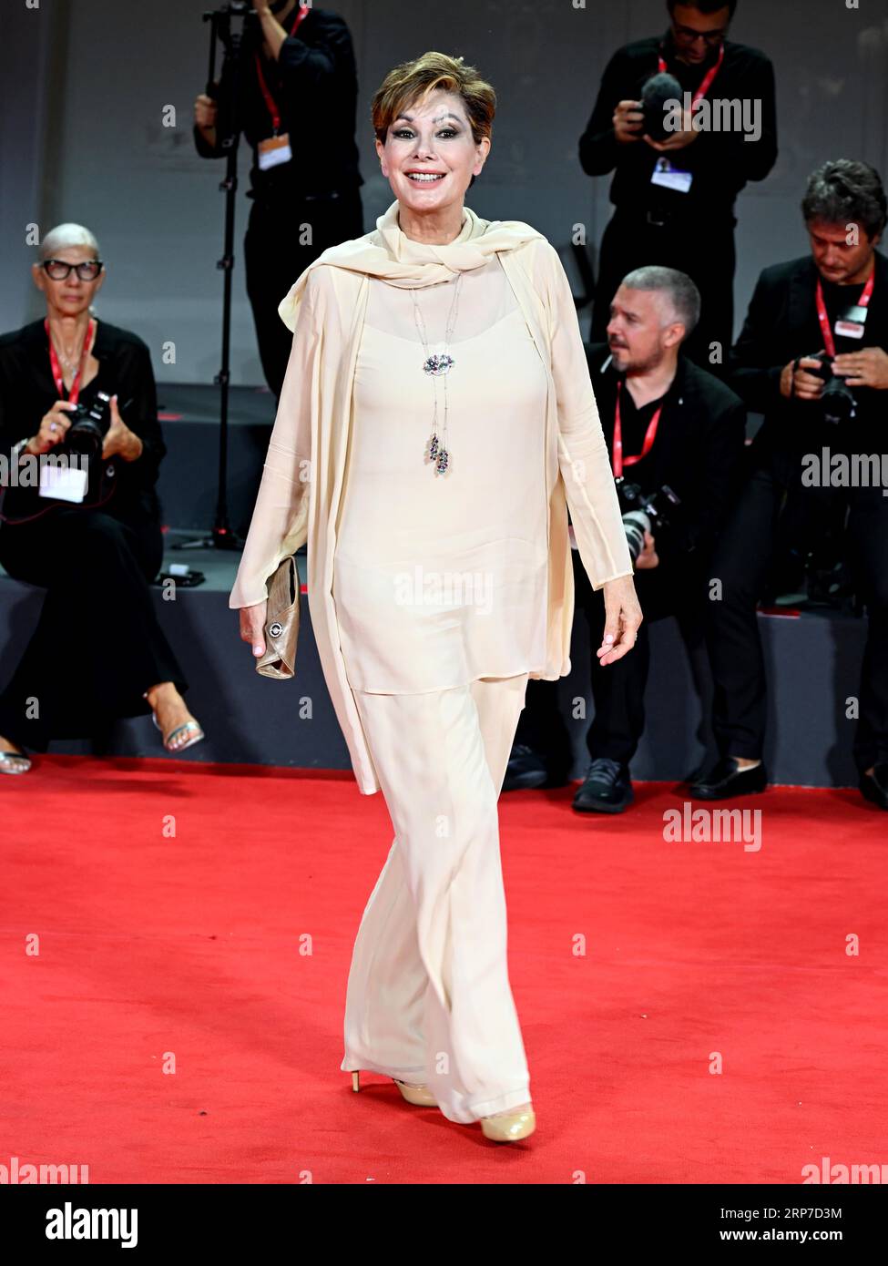 Venice, . 03rd Sep, 2023. Evening 5 - red carpet Filming Italy. In the photo Edwige Fenech Credit: Independent Photo Agency/Alamy Live News Stock Photo