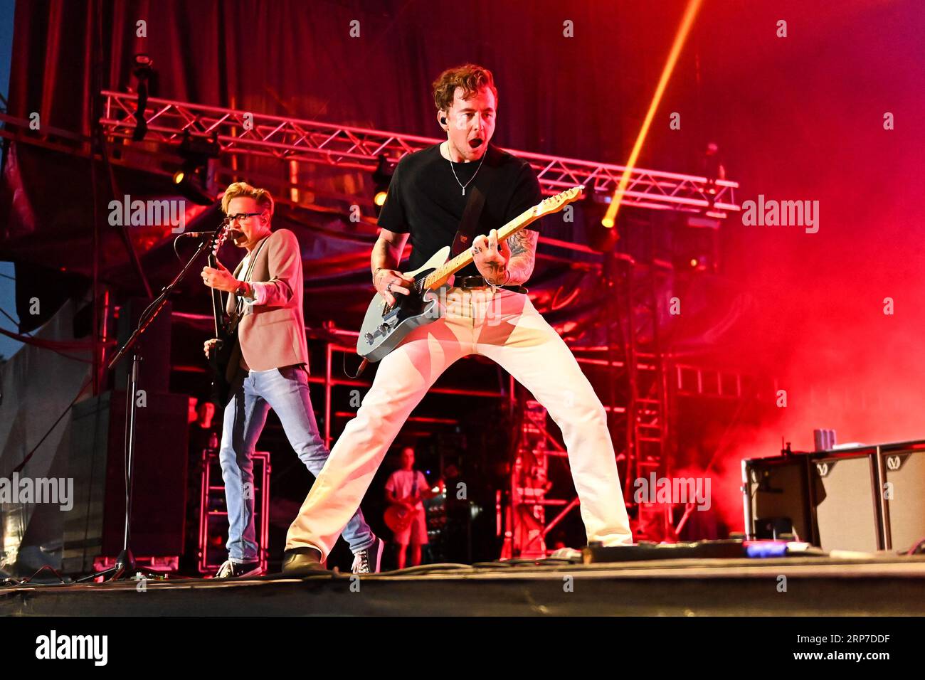 McFly performing at Trentham Live 2023 Stock Photo Alamy
