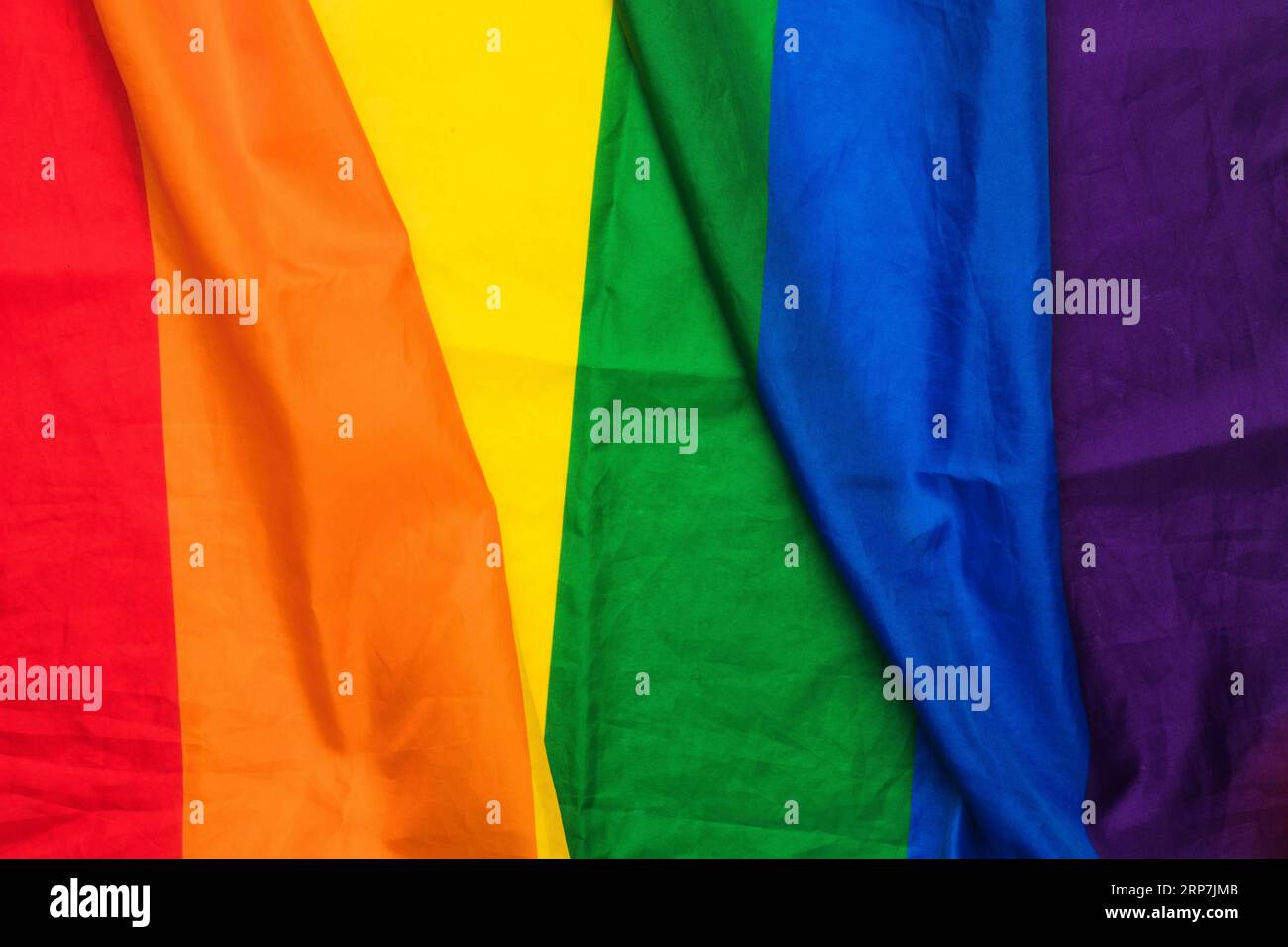 Rippled fabric colors rainbow Stock Photo Alamy