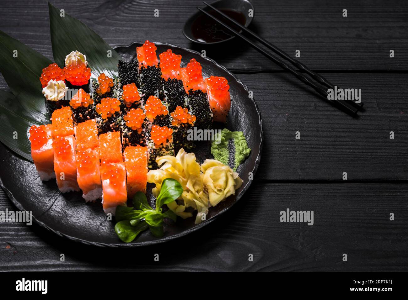 Sushi dish asian restaurant Stock Photo
