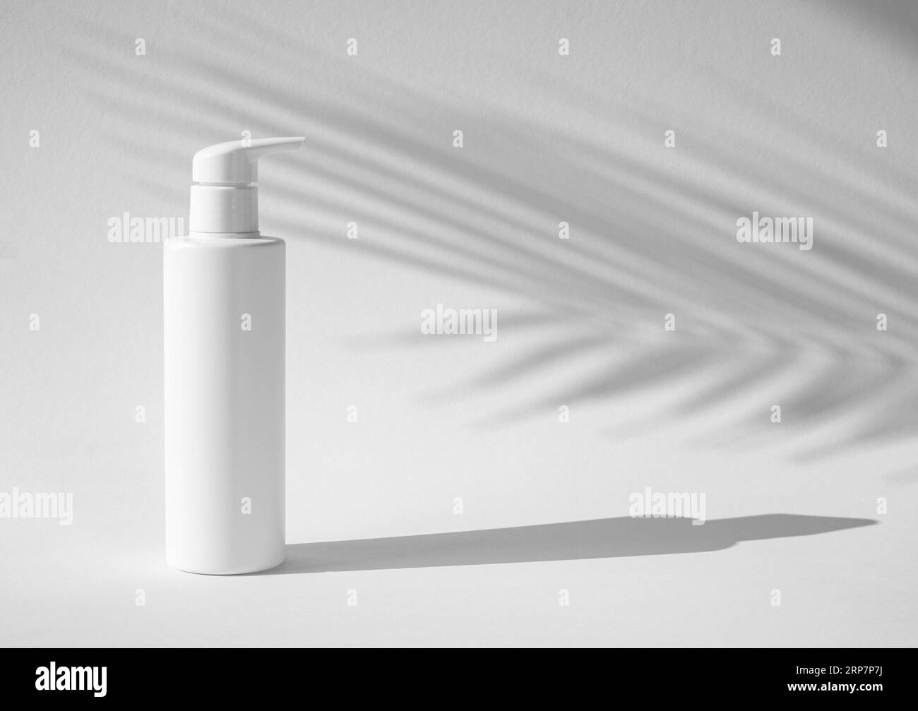 Skin care product with tropical leaf shadow Stock Photo Alamy