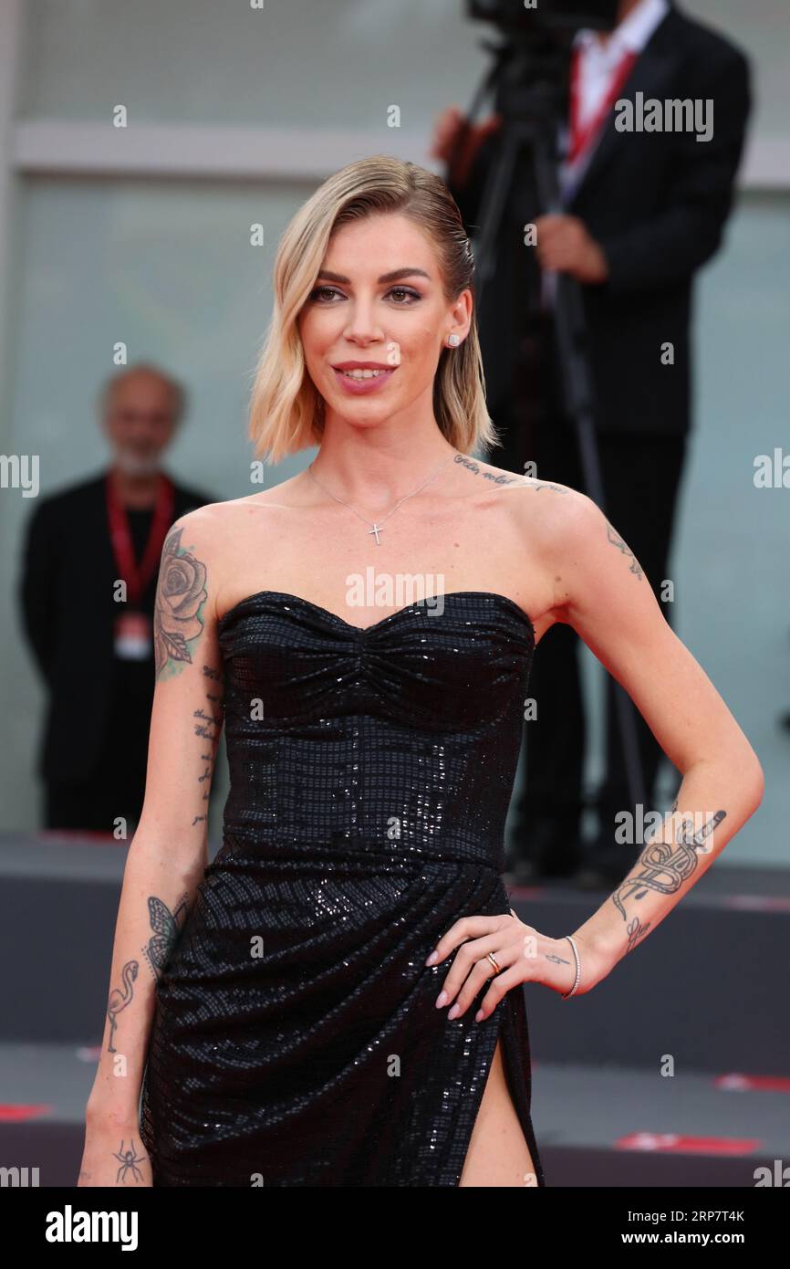 Venice, Italy, 3rd September, 2023. Nina Rima arriving on the red