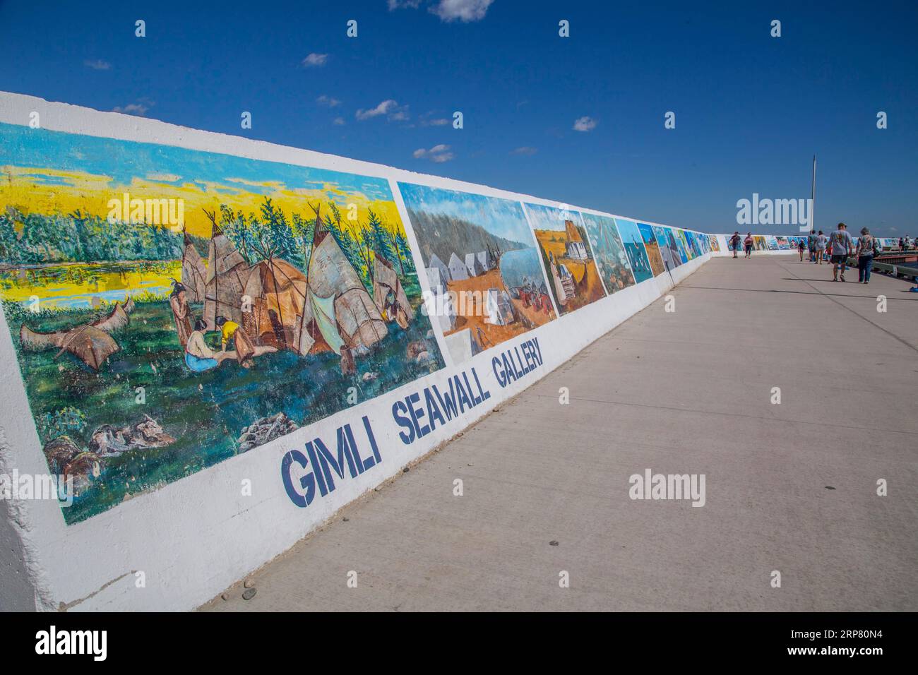 Gimli Seawall Gallery The murals on the Gimli pier have been telling the story of the town and