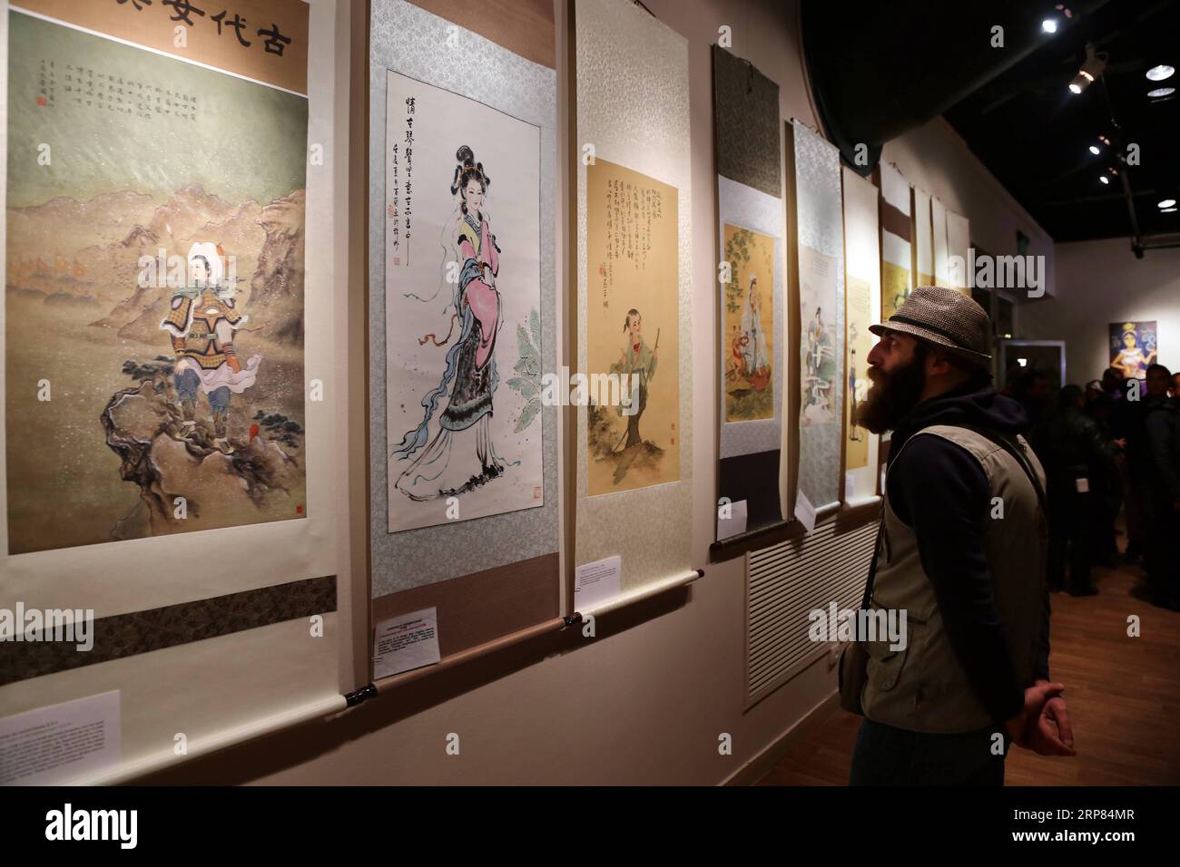 (190217) CAIRO, Feb. 17, 2019 People visit an exhibition in Cairo