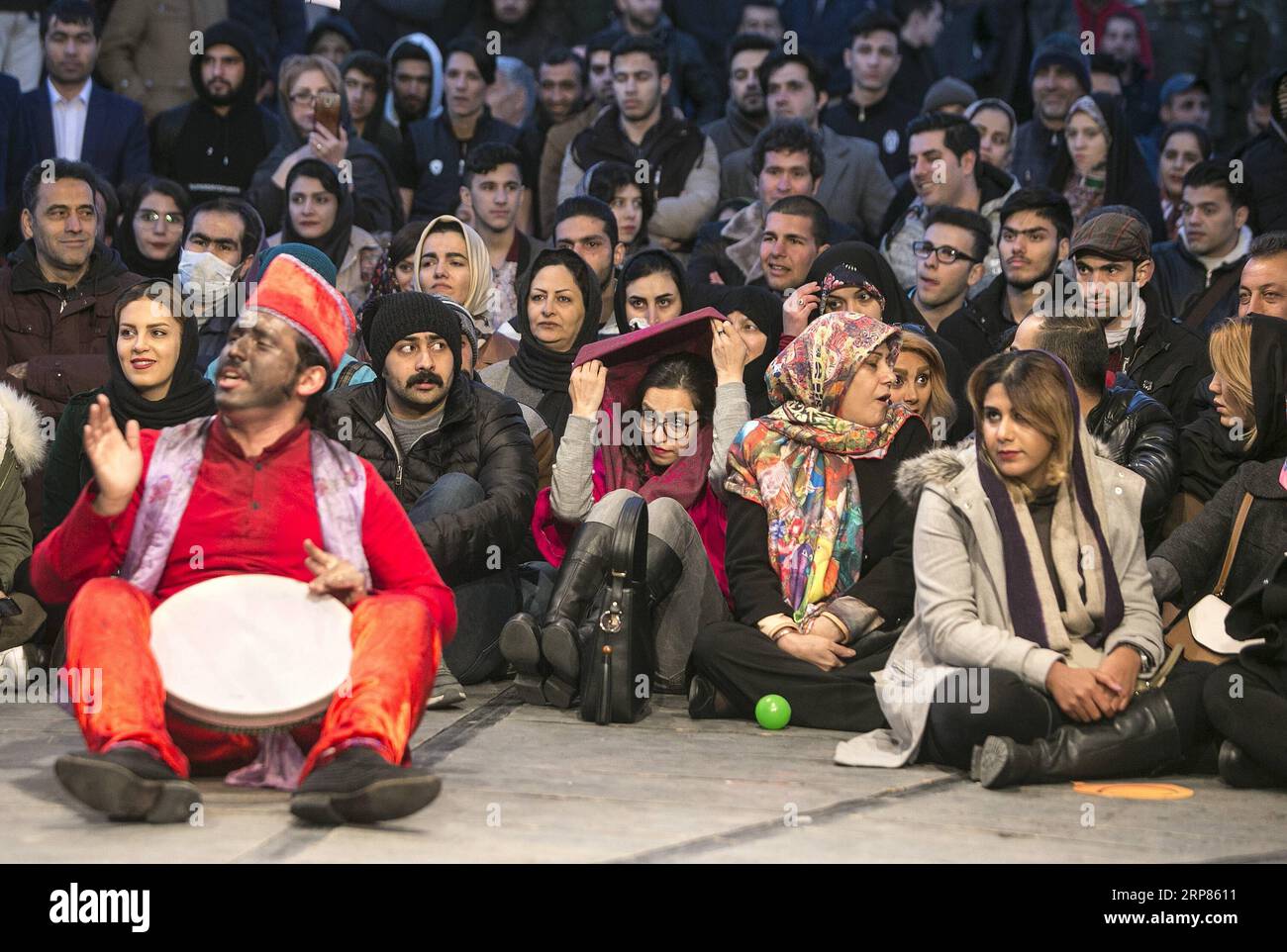 (190219) -- TEHRAN, Feb. 19, 2019 -- People watch performance during