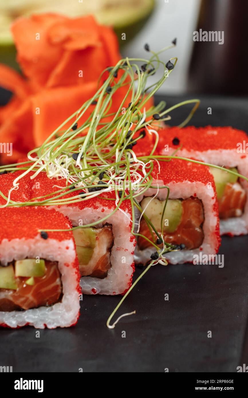 Traditional Delicious Fresh Sushi Roll Set Sushi Roll With Rice Nori Traditional Delicious Fresh Sushi Roll Set Sushi Roll With Rice Nori