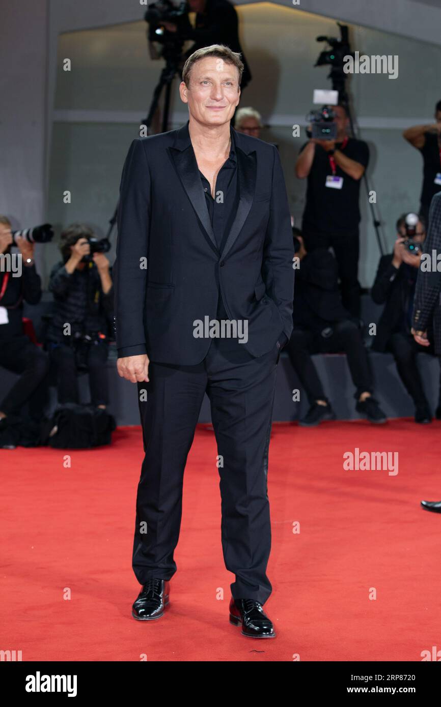 Venice, Italy. 03rd Sep, 2023. VENICE, ITALY. September 2, 2023: Oliver Masucci at the premiere of “The Palace” at the 80th Venice International Film Festival. Picture: Kristina Afanasyeva/Featureflash Credit: Paul Smith/Alamy Live News Stock Photo