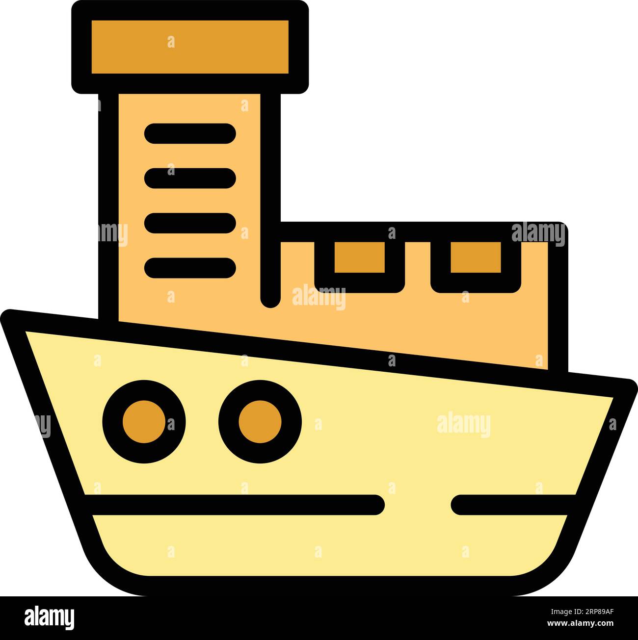 Casablanca ship icon outline vector. Morocco travel. Map landmark color