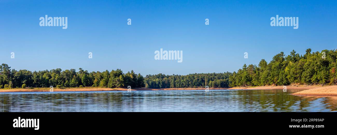 Rainbow Flowage in northern Wisconsin at the end of August with the