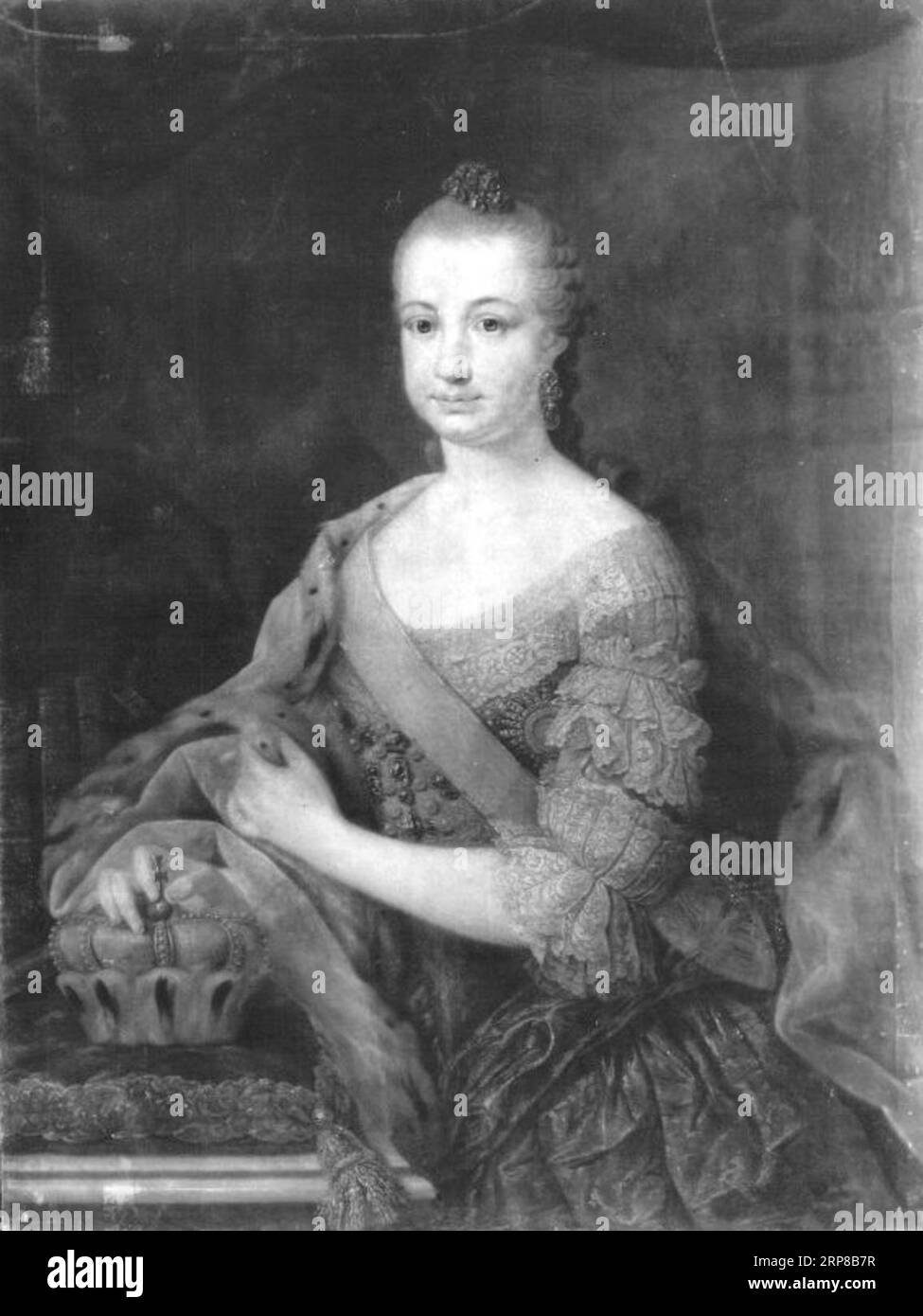 Elisabeth Maria Aloysia Auguste Gemahlin Karl Theodors after 1766 by Johann Wilhelm Hoffnas Stock Photo