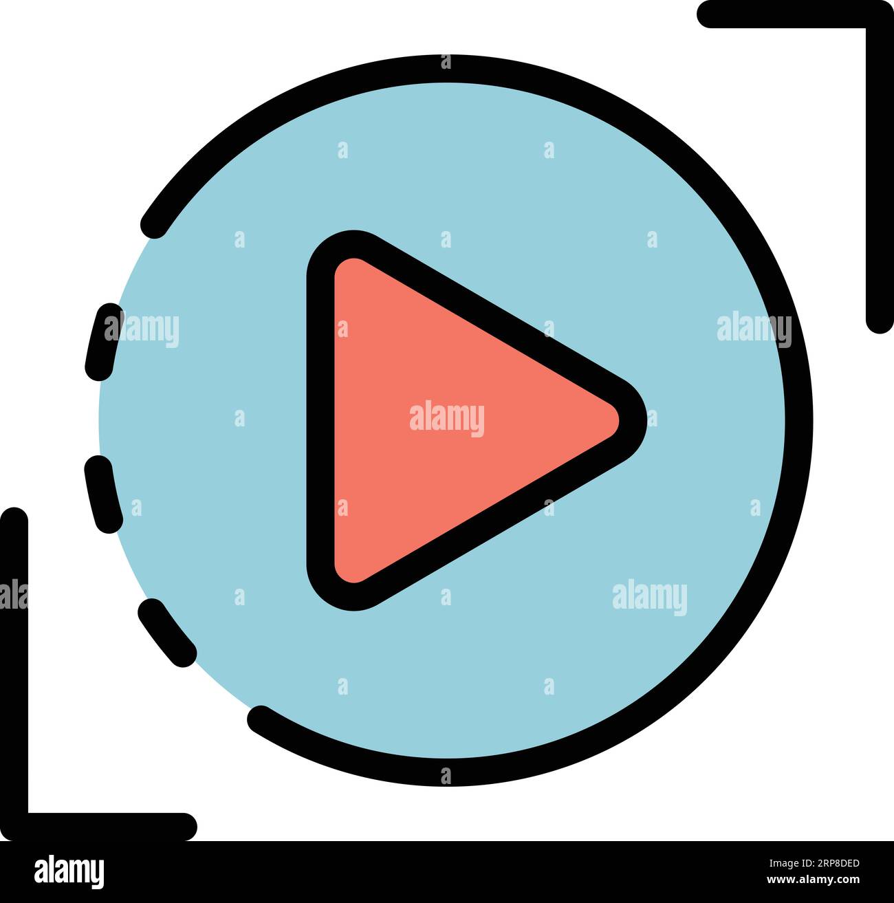 Video screenshot icon outline hi-res stock photography and images - Alamy