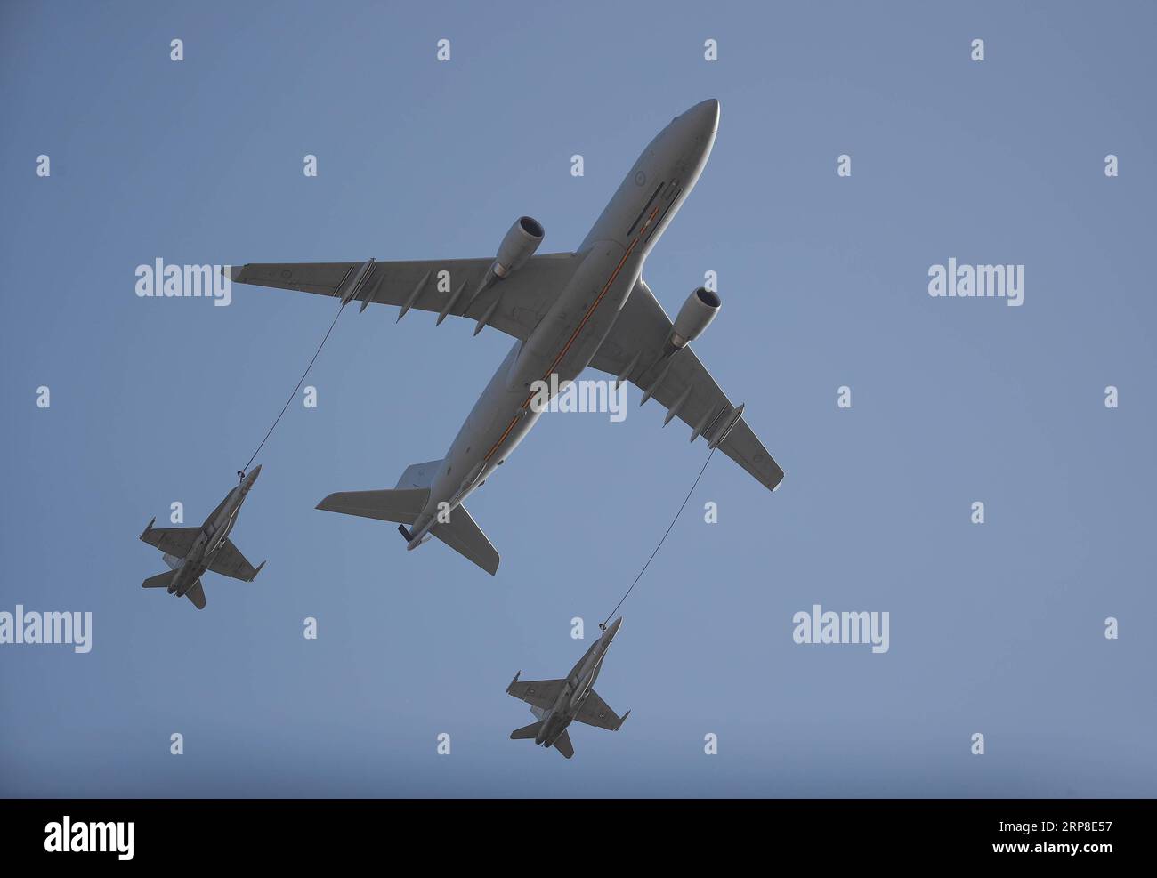 (190301) -- MELBOURNE, March 1, 2019 -- Airplanes perform during the Australian International Airshow and Aerospace & Defence Exposition at the Avalon Airport, Melbourne, March 1, 2019. ) AUSTRALIA-MELBOURNE-AIR SHOW BaixXuefei PUBLICATIONxNOTxINxCHN Stock Photo
