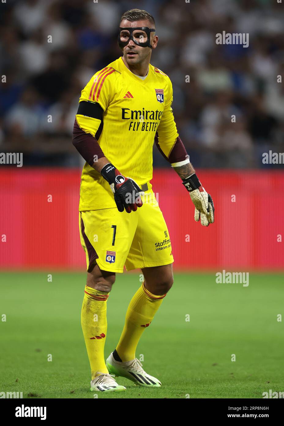 Lyon, France. 3rd Sep, 2023. Anthony Lopes of Lyon reacts during the Ligue 1 match at the Groupama Stadium, Lyon. Picture credit should read: Jonathan Moscrop/Sportimage Credit: Sportimage Ltd/Alamy Live News Stock Photo