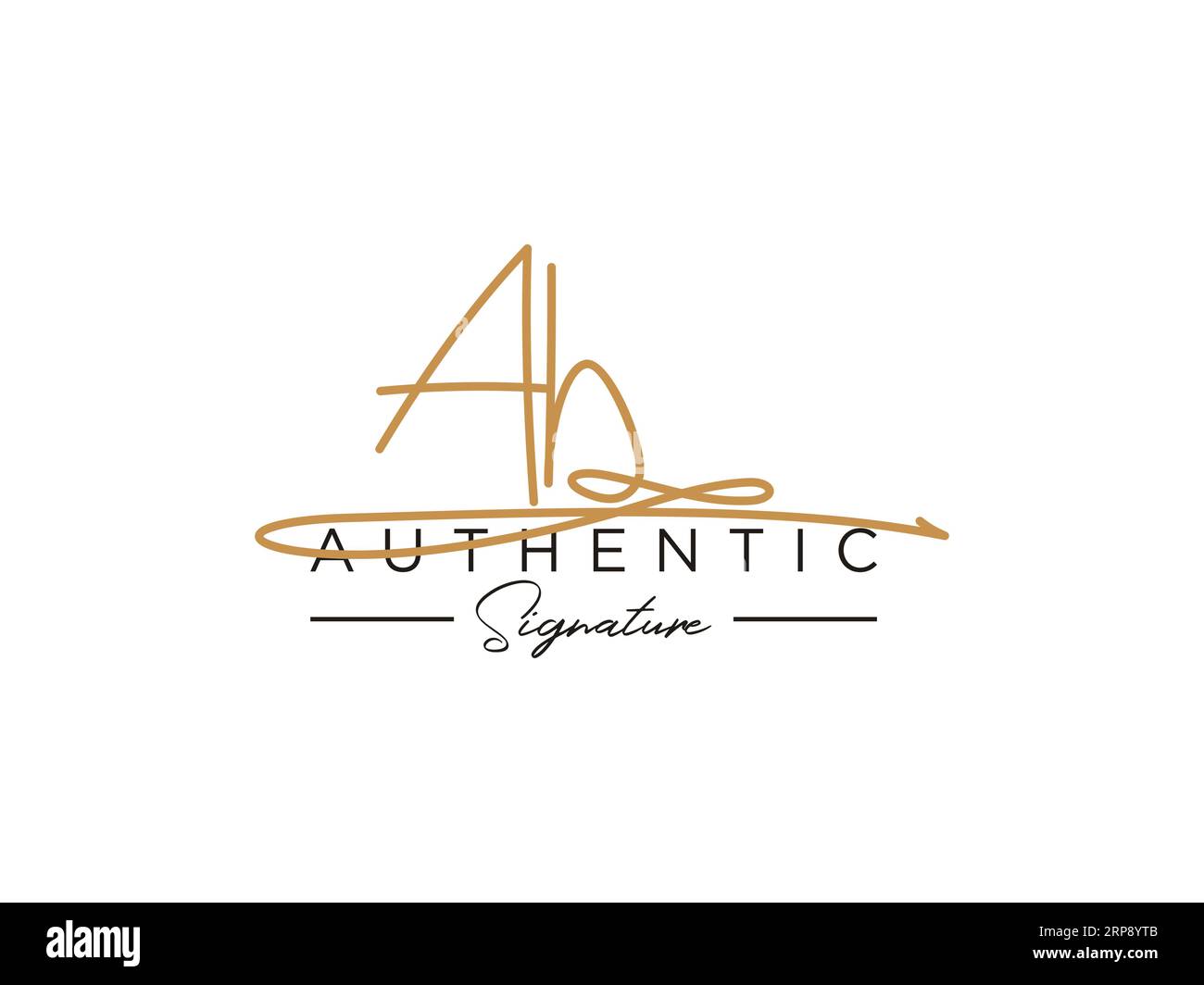 AH Signature Logo Template Vector Stock Vector Image & Art - Alamy