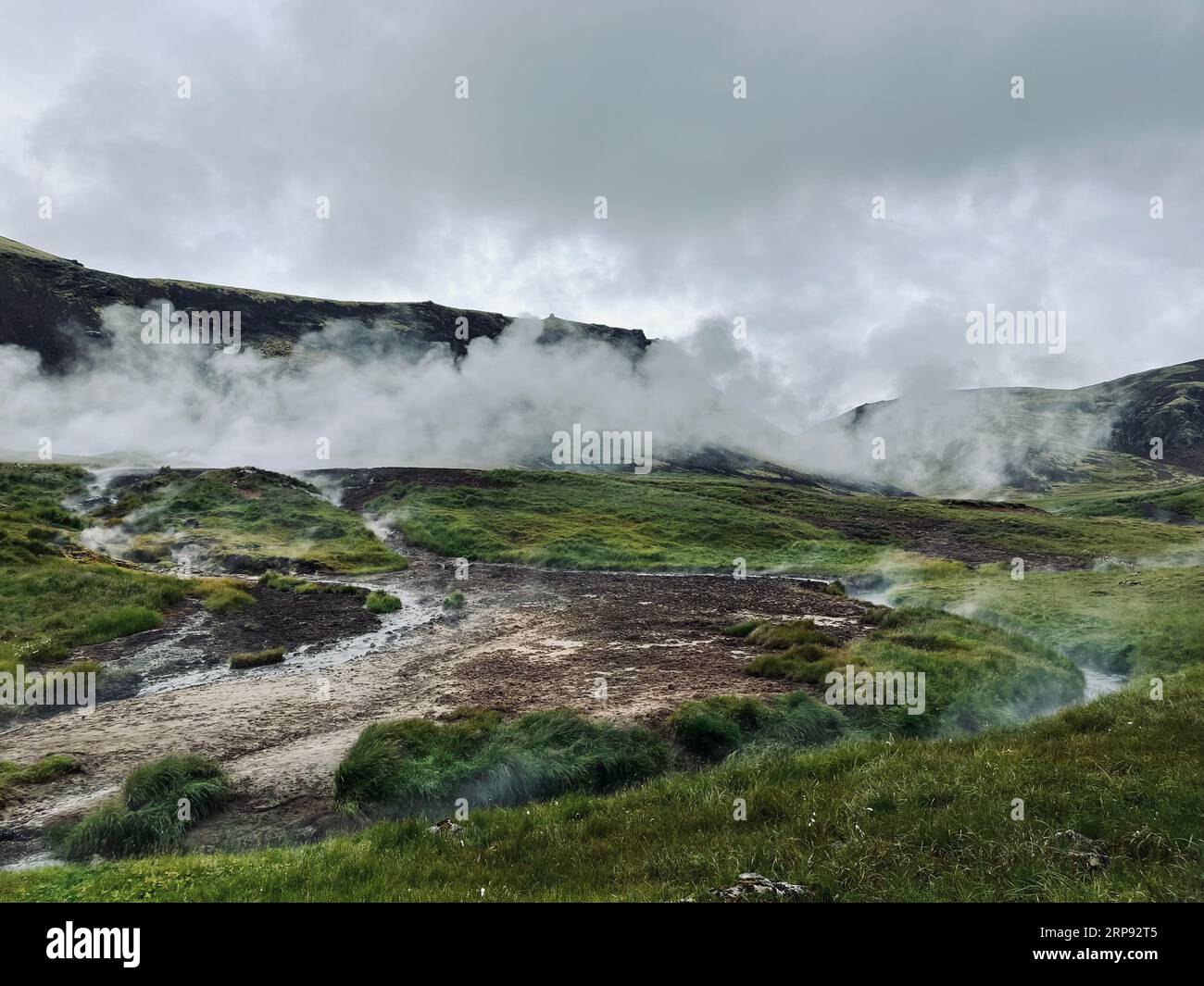 Hiking, Reykjadalur Hot Springs(Steam Valley)is located in the South ...