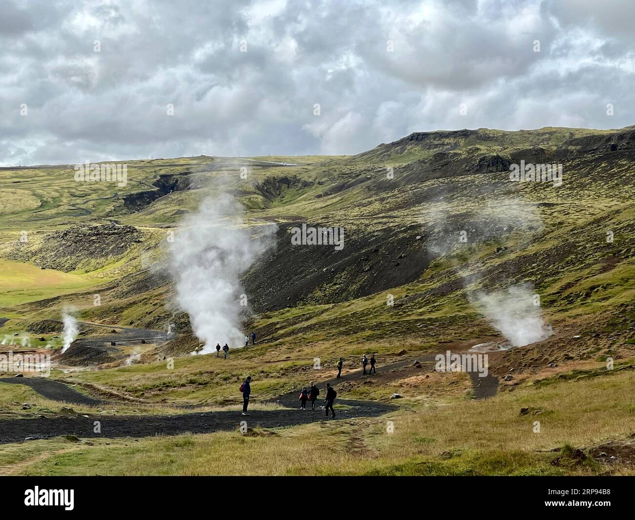 Hiking, Reykjadalur Hot Springs(Steam Valley)is located in the South ...