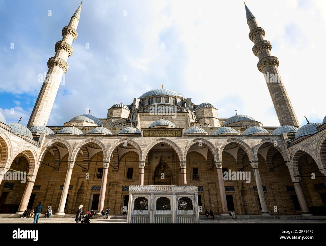 Suleymaniye Mosque (Süleymaniye Camii).  View from the courtyard gallery. Istanbul, Turkey. Stock Photo