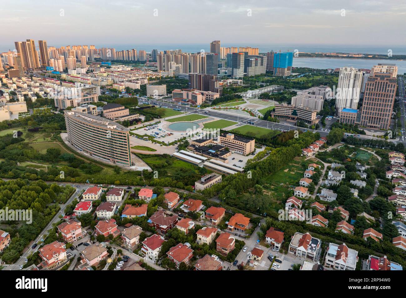 QINGDAO, CHINA - SEPTEMBER 3, 2023 - A panoramic view of the West Coast ...