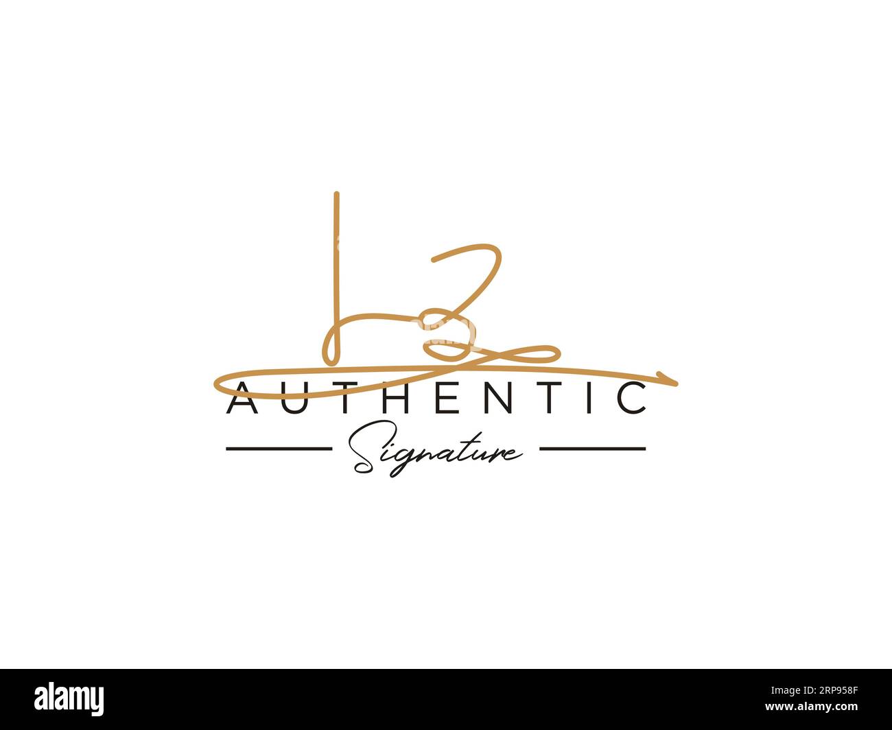 LZ Signature Logo Template Vector. Stock Vector