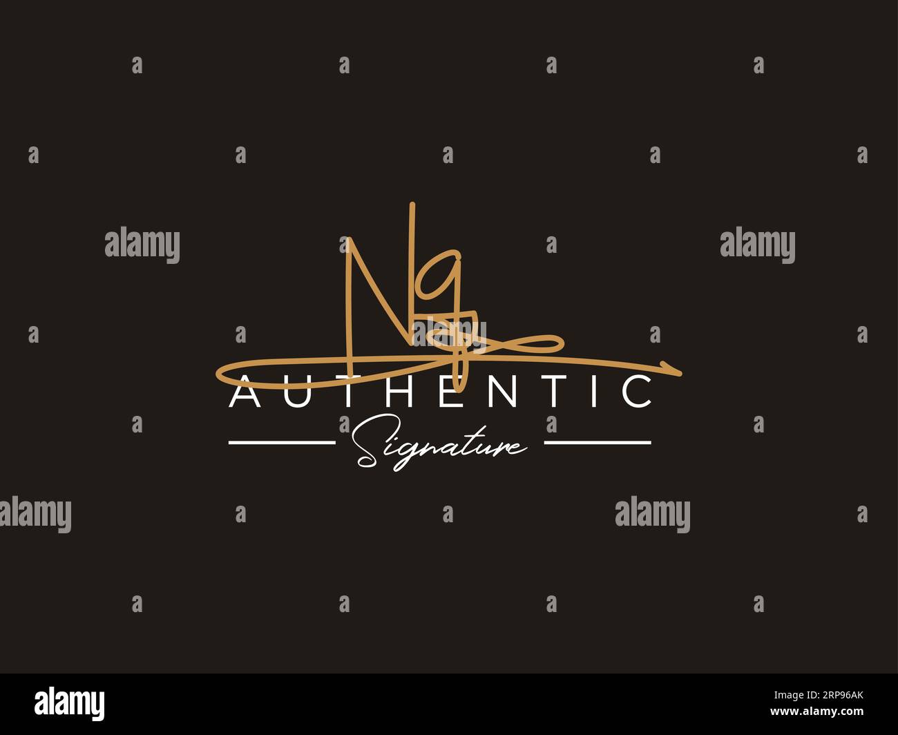 NQ Signature Logo Template Vector Stock Vector Image & Art - Alamy
