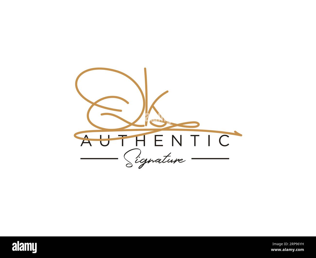 QK Signature Logo Template Vector Stock Vector Image & Art Alamy