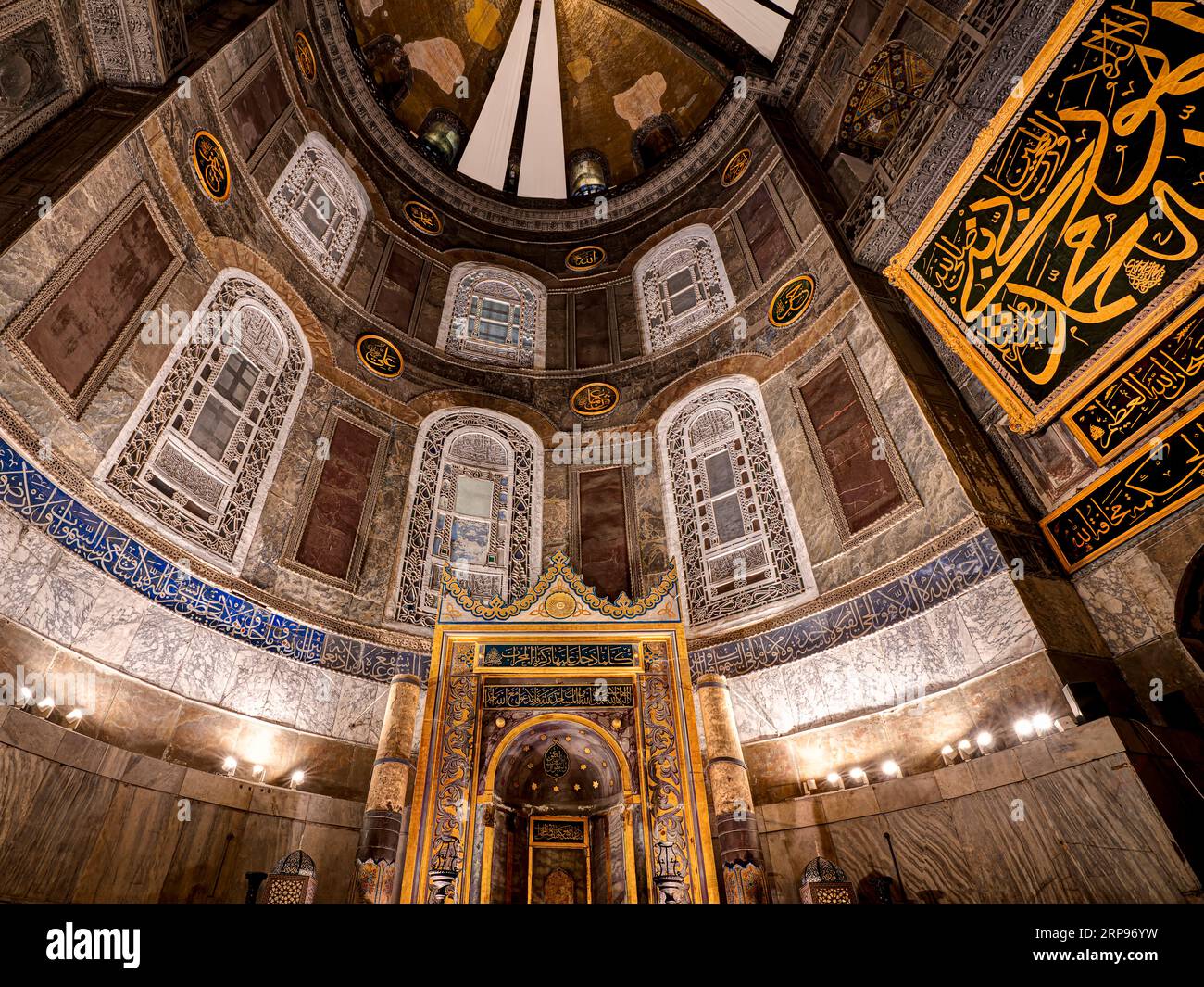 Hagia Sophia Mosque, a former Greek Orthodox church called the Church of the Holy Wisdom. Istanbul, Turkey Stock Photo