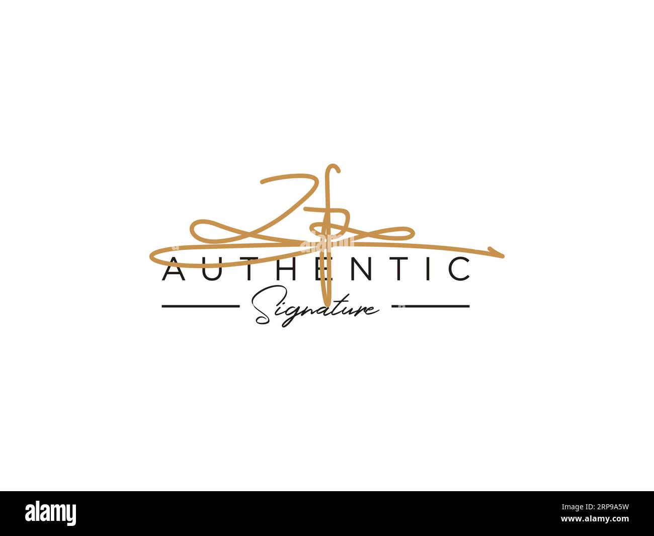 ZF Signature Logo Template Vector Stock Vector Image & Art - Alamy