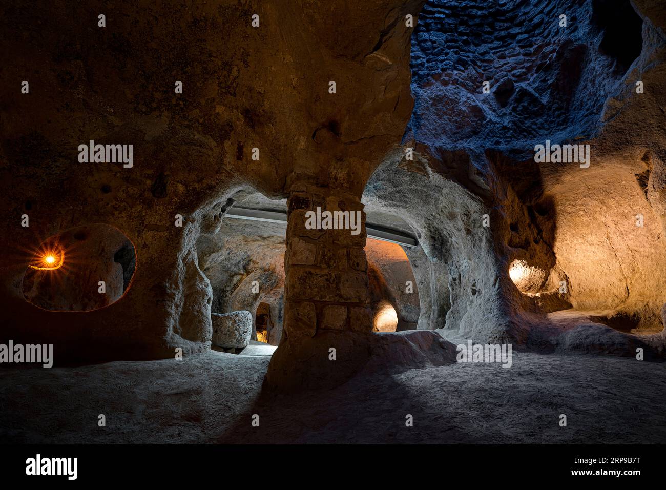 Mazi Underground City (Mazı Yeraltı Şehri). Cappadocia, Turkey Stock Photo