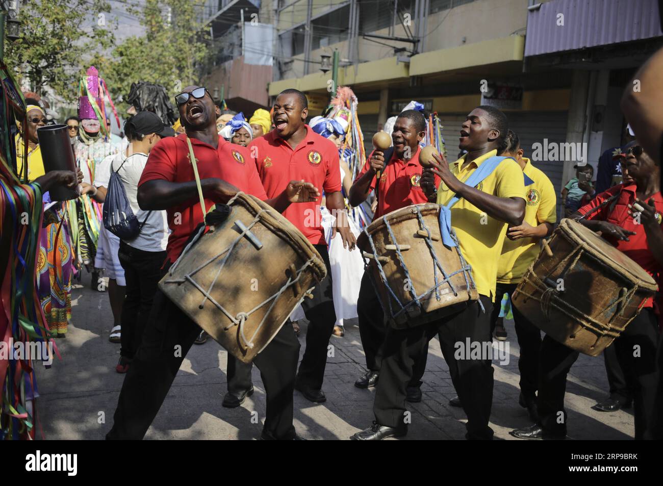 (190402) -- TEGUCIGALPA, April 2, 2019 -- Men of the Garifuna ethnic