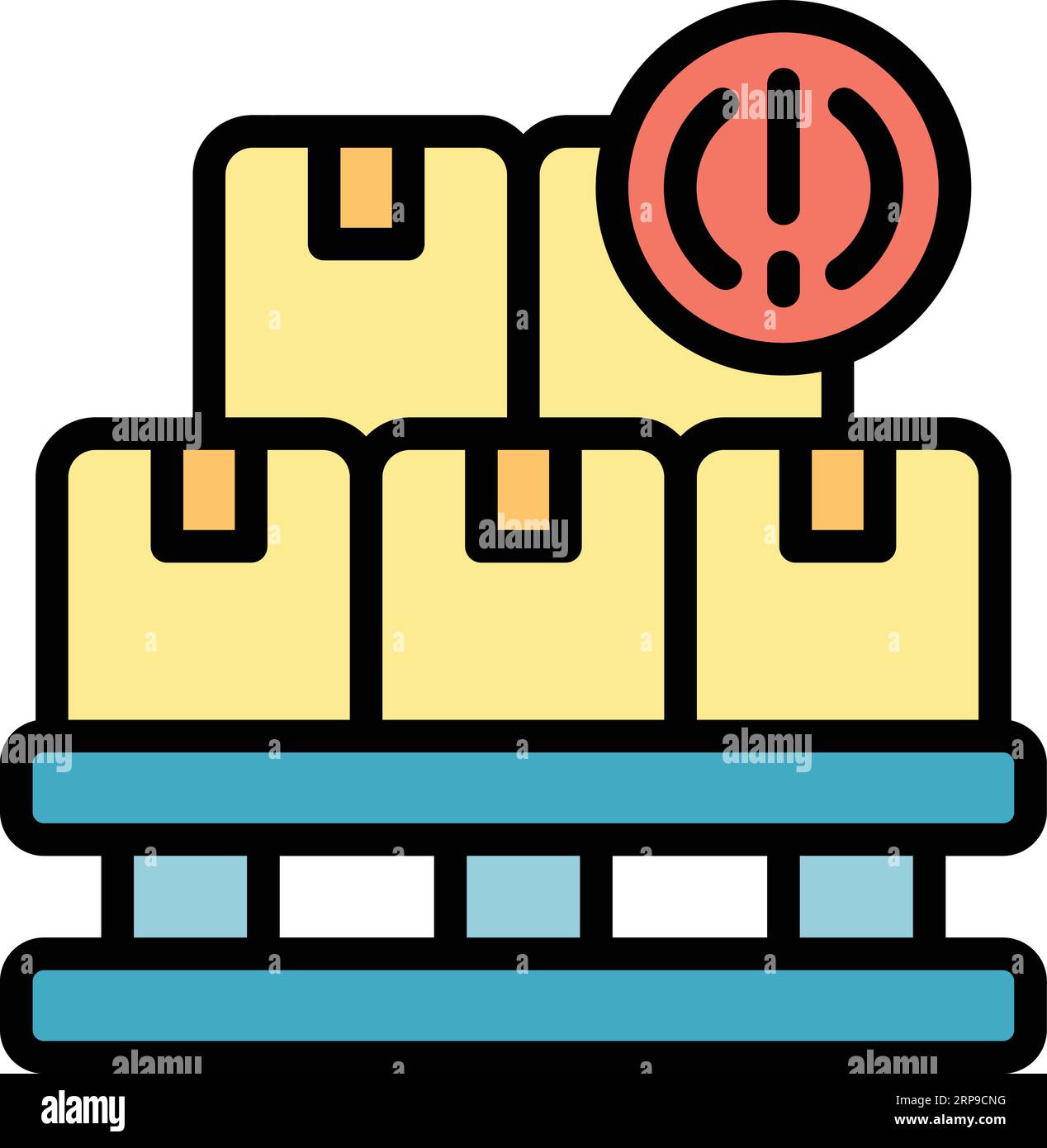 Defective parcel box icon outline vector. Control safety. Check package