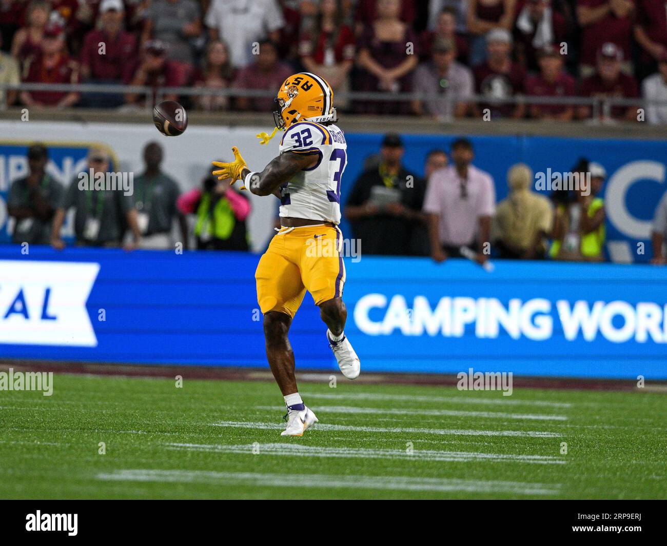 Orlando FL USA 3rd Sep 2023 LSU Tigers Running Back Tre Bradford orlando-fl-usa-3rd-sep-2023-lsu-tigers-running-back-tre-bradford