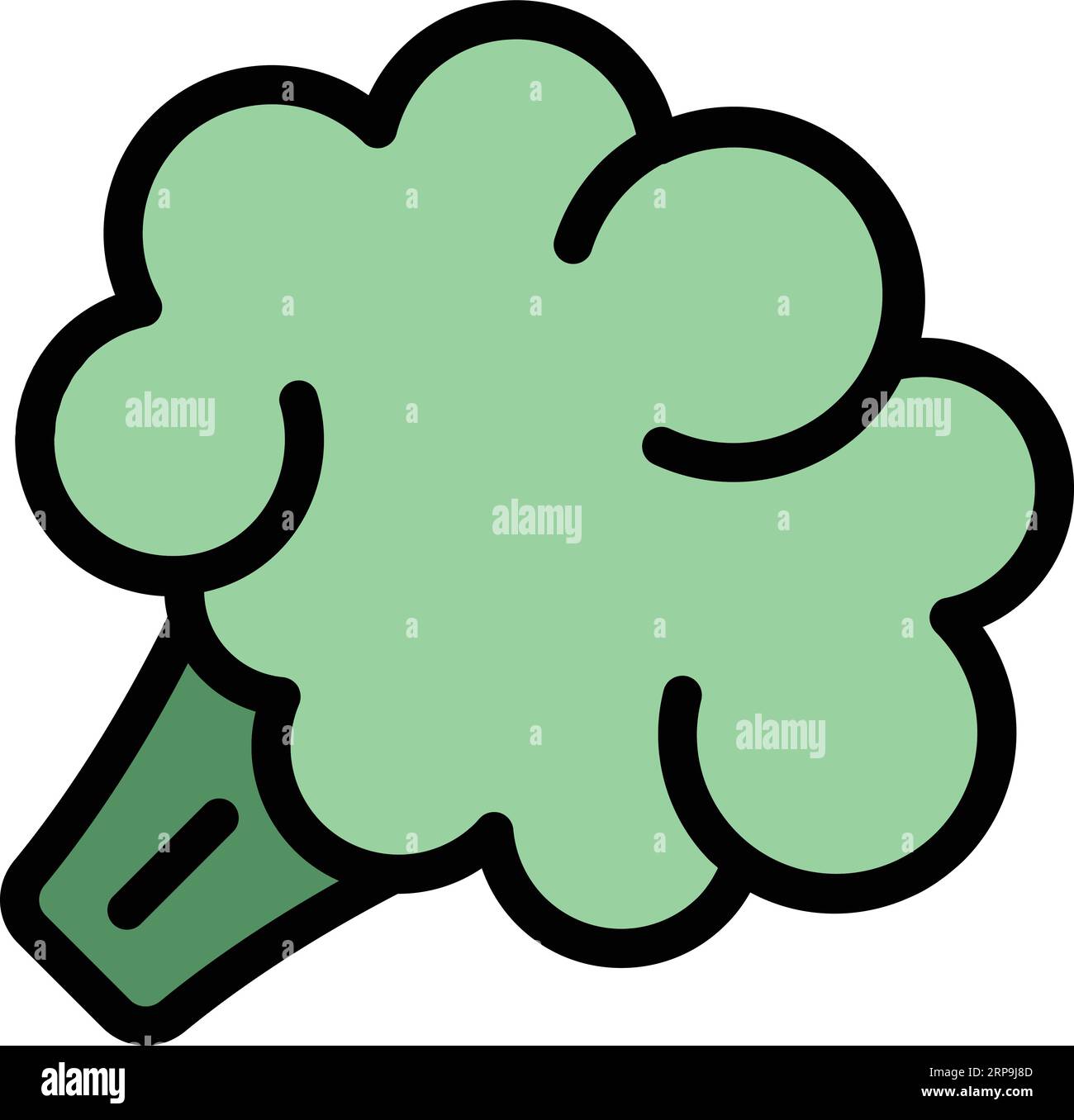 Diet broccoli icon outline vector. Run program. Calorie counter color ...