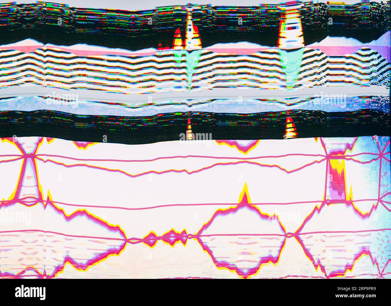 Glitch distortion heartbeat signal digital pattern Stock Photo - Alamy