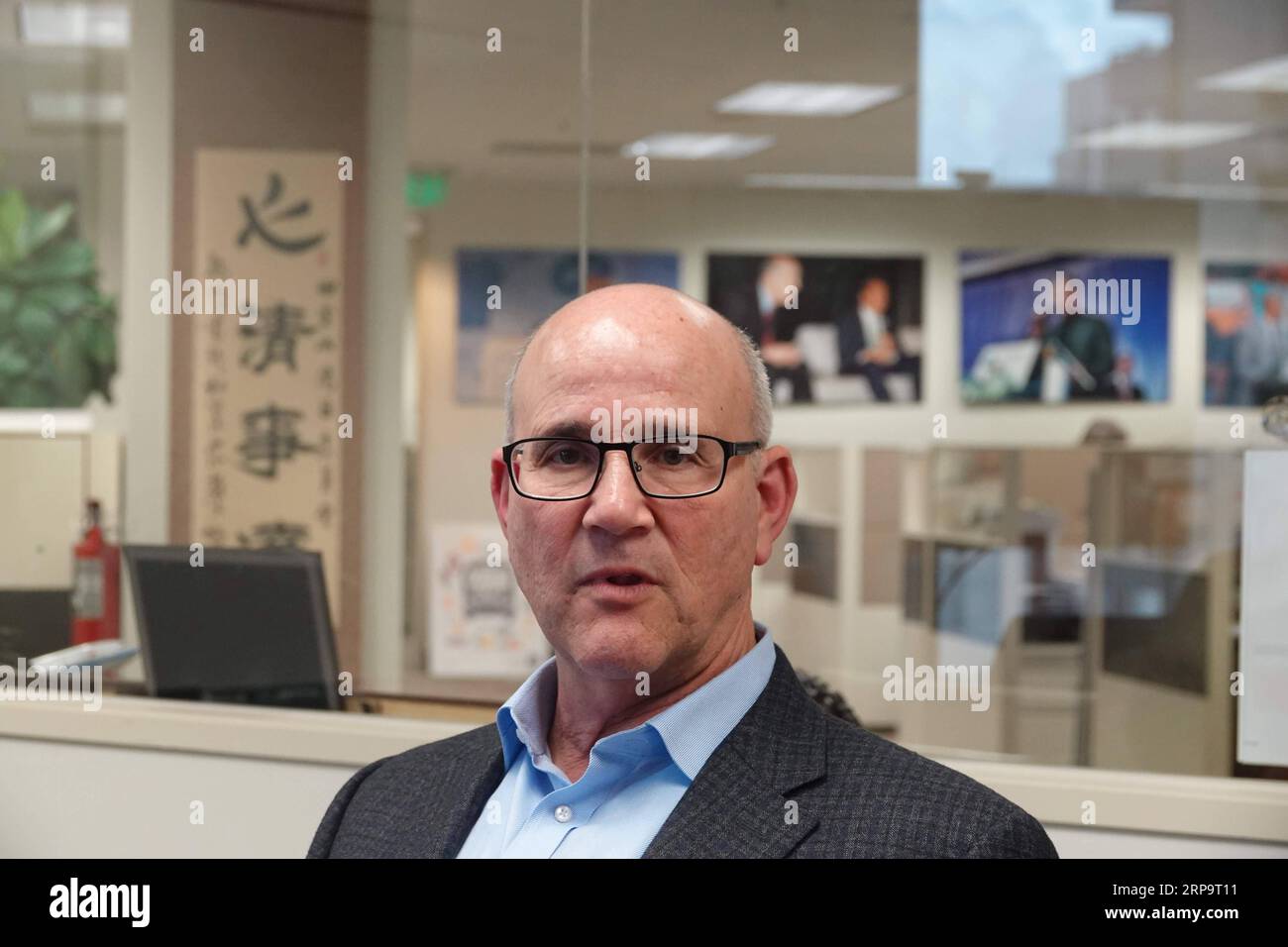 (190416) -- SAN FRANCISCO, April 16, 2019 (Xinhua) -- Jim Wunderman, president and CEO of the Bay Area Council (BAC), receives an interview with Xinhua in San Francisco, the United States, on March 27, 2019. (Xinhua/Wu Xiaoling) Xinhua Headlines: U.S. tech giants eastward expansion ramifies into social-economic structure, adding chances of cooperation with China PUBLICATIONxNOTxINxCHN Stock Photo