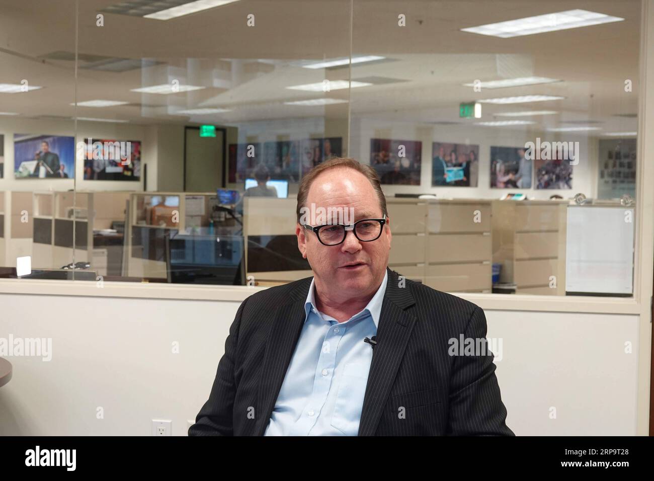 (190416) -- SAN FRANCISCO, April 16, 2019 (Xinhua) -- Del Christensen, chief of global business development for the Bay Area Council (BAC), receives an interview with Xinhua in San Francisco, the United States, on March 27, 2019. (Xinhua/Wu Xiaoling) Xinhua Headlines: U.S. tech giants eastward expansion ramifies into social-economic structure, adding chances of cooperation with China PUBLICATIONxNOTxINxCHN Stock Photo