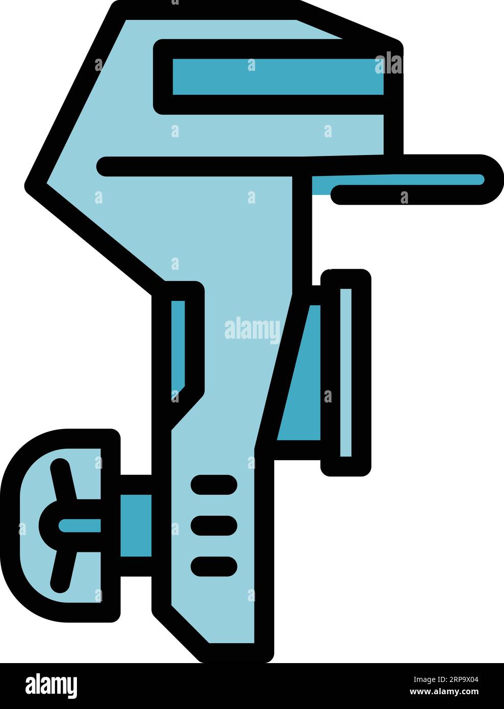 Engineering motor icon outline vector. Boat engine. Art fishing color ...