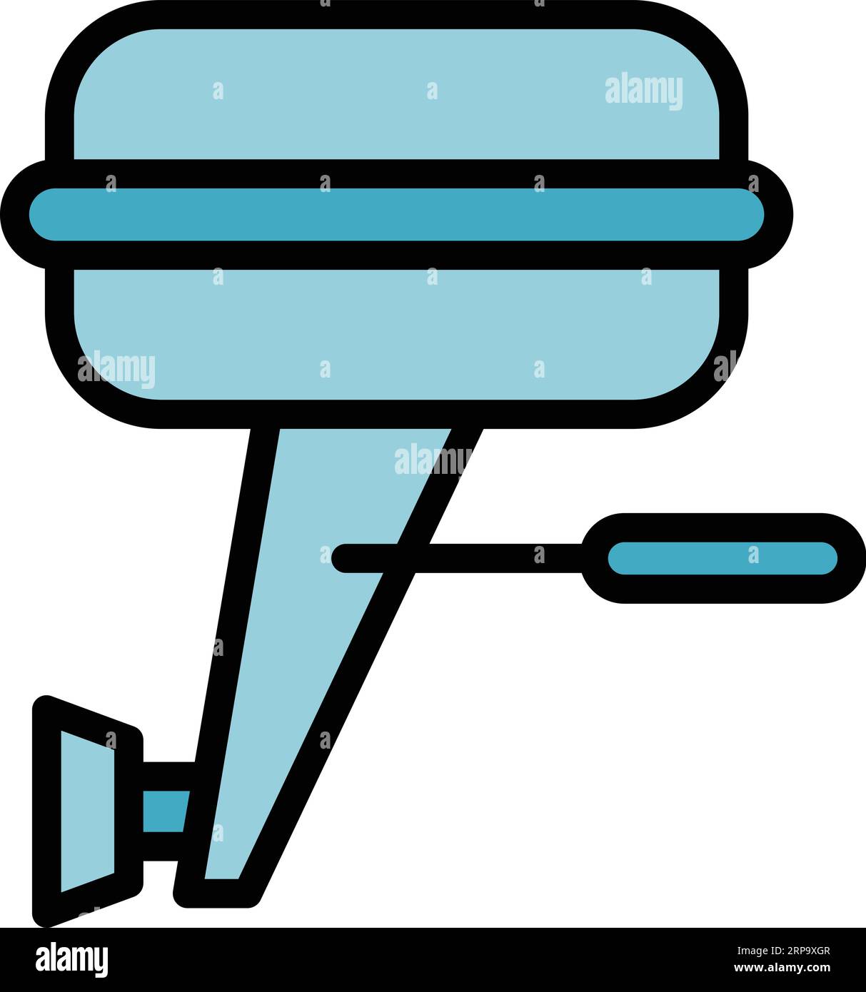 Ocean motorboat icon outline vector. Fishing engine. Motor boat color