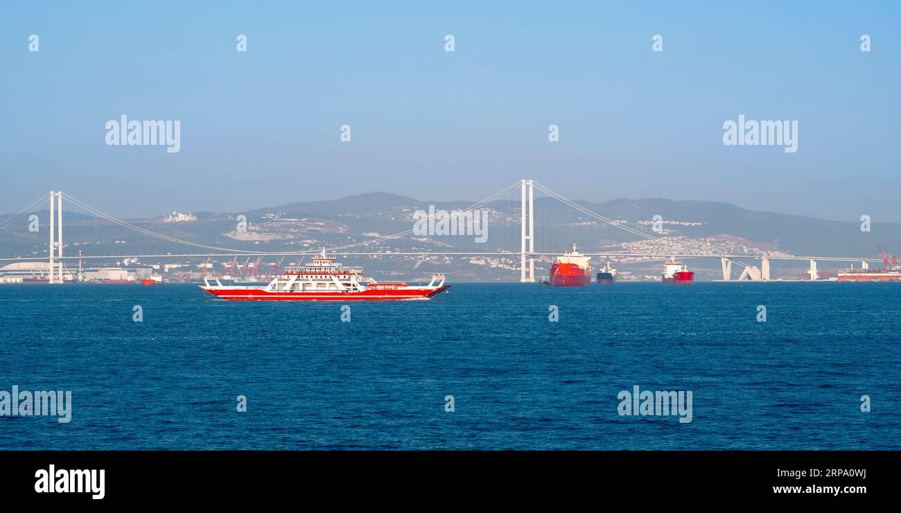 Osman Gazi Bridge, Gulf of Izmit, Turkey Stock Photo Alamy