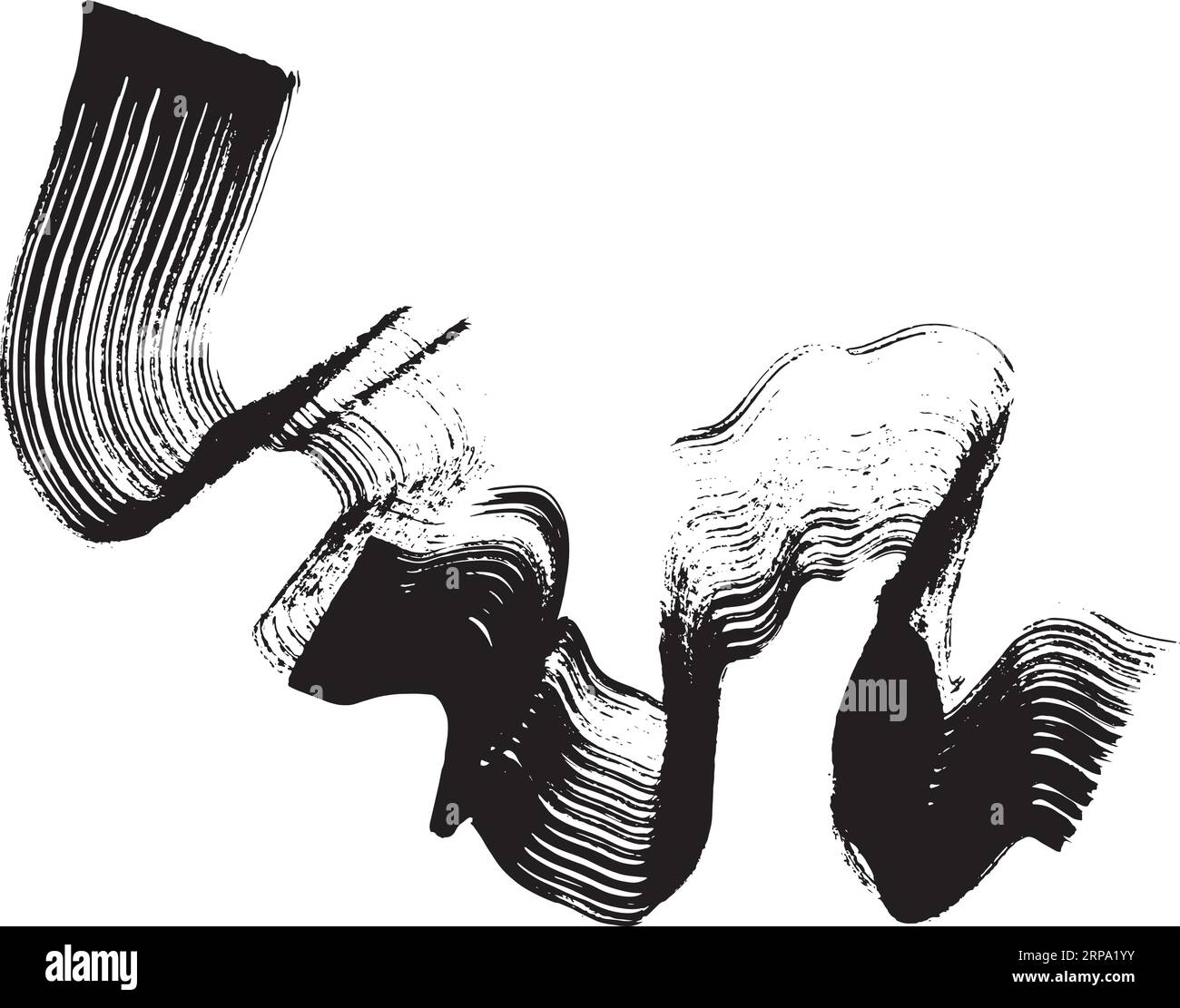 Dry Brush Wave Stroke Element Stock Vector Image & Art - Alamy